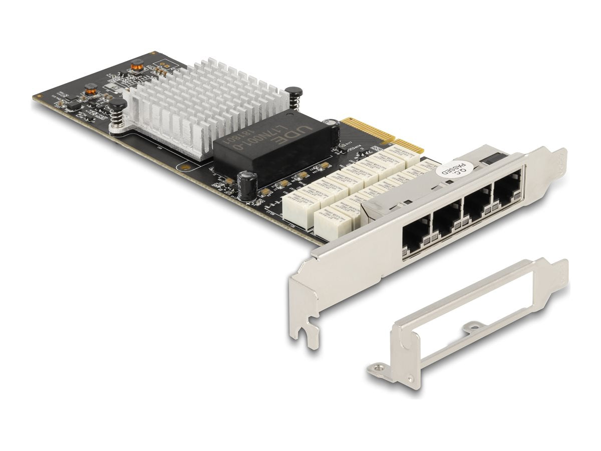 DELOCK PCI Express x4 Karte zu 4 x RJ45 Gigabit LAN - Vorderansicht
