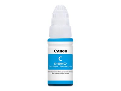 CANON INK GI-490 cyan Tinte Flasche - Vorderansicht
