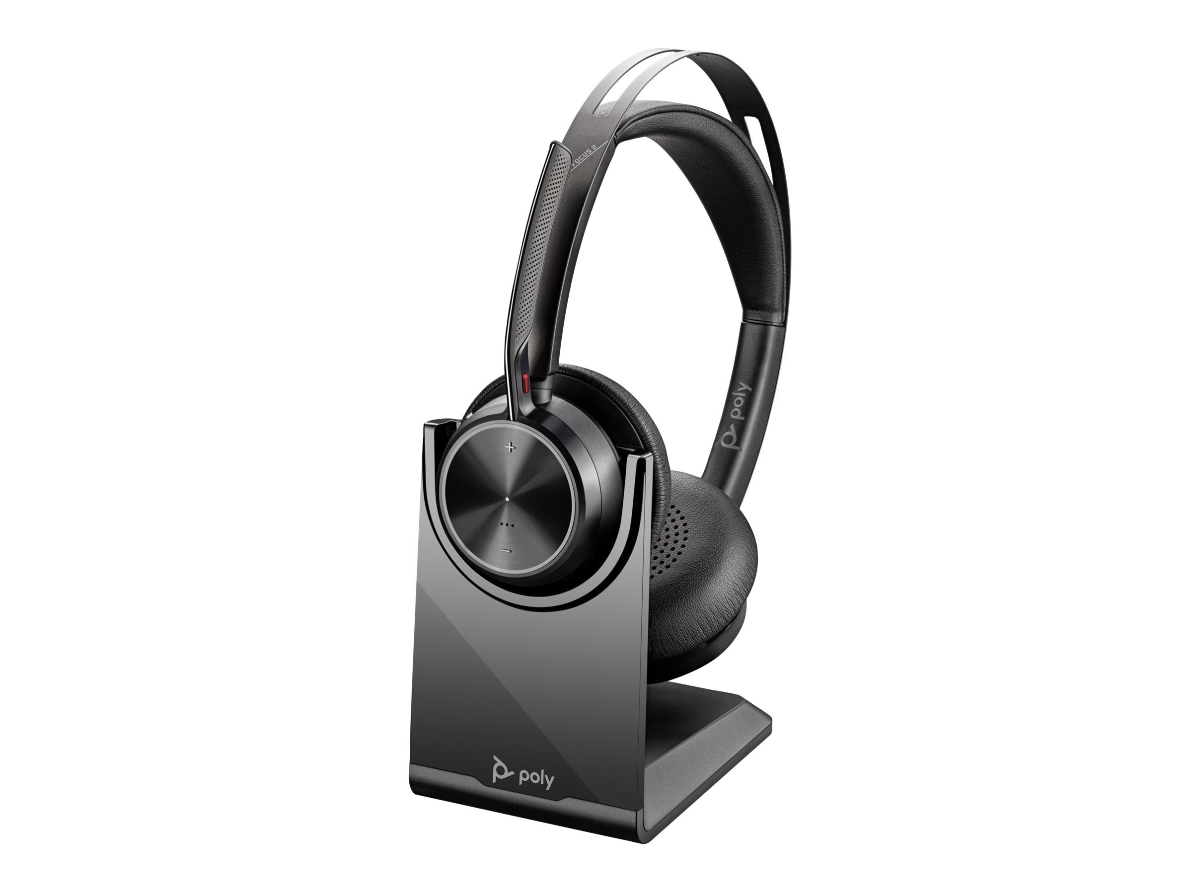 HP Poly Voyager Focus 2 USB-C Bluetooth Headset +USB-C/A Adapter +Charging Stand SmartBuy