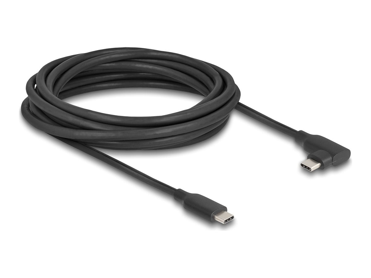 DELOCK Aktives USB 10 Gbps Kabel USB Type-C Stecker zu Stecker gewinkelt links / rechts 5m - Vorderansicht