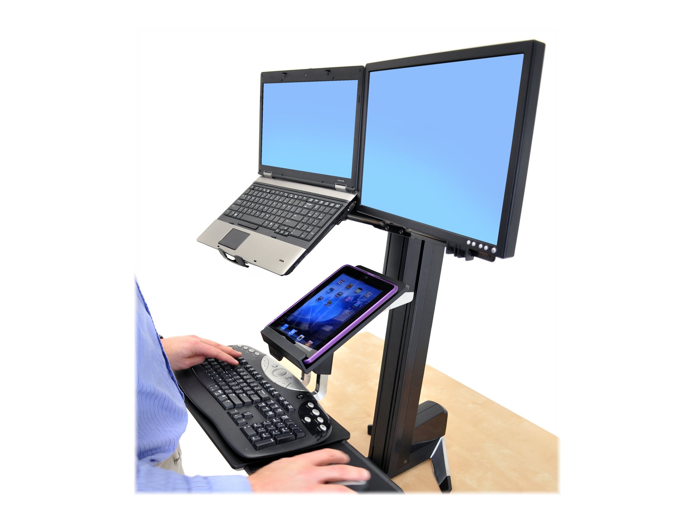 ERGOTRON Dokumenten Halter fuer WorkFit-S schwarz - Seitenansicht