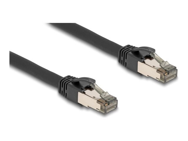 DELOCK RJ45 Netzwerkkabel Cat.6A U/FTP 10 m schwarz - Vorderansicht