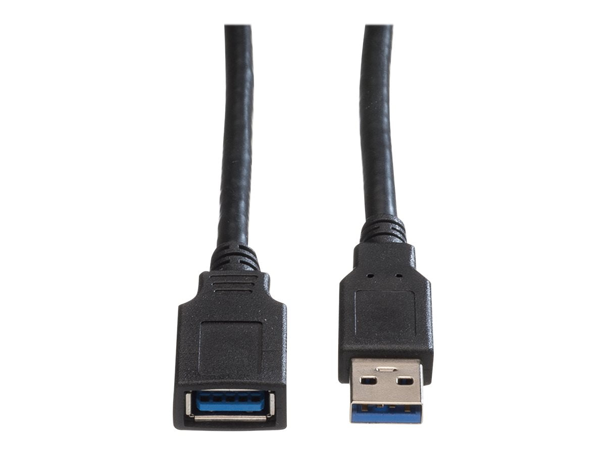 ROLINE USB 3.2 Gen 1 Kabel Typ A-A ST/BU schwarz 0,8m Detailansicht