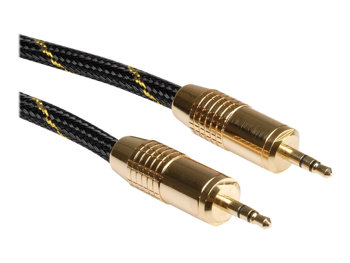 ROLINE GOLD 3,5mm Audio-Verbindungskabel Stecker / Stecker 2,5m - Vorderansicht