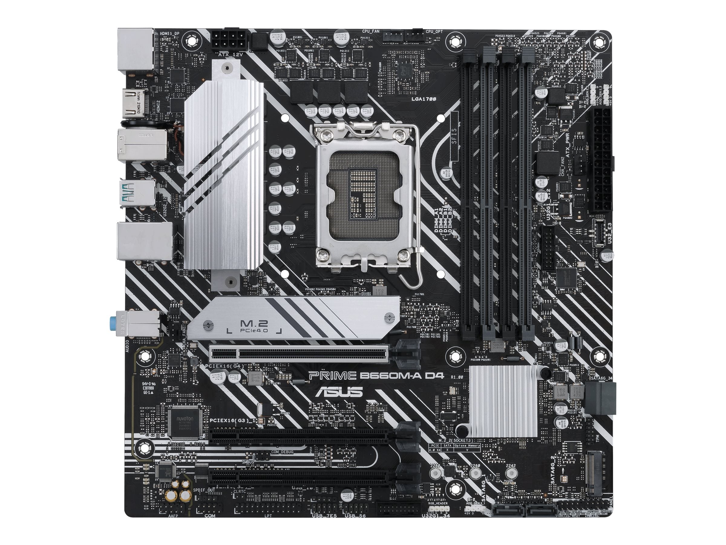 ASUS PRIME B660M-A D4-CSM Motherboard Vorderansicht