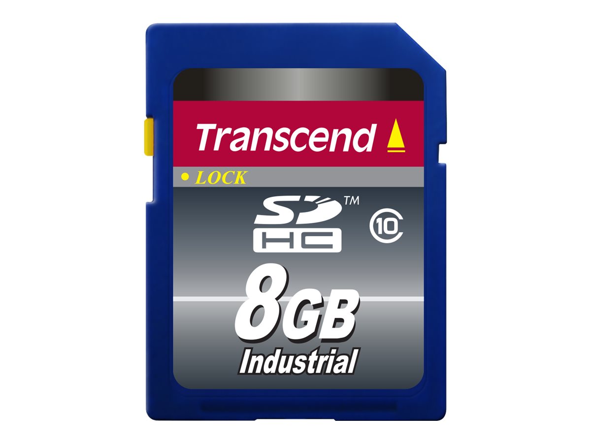 TRANSCEND 8GB SDHC Card Class 10 Industrie Vorderansicht