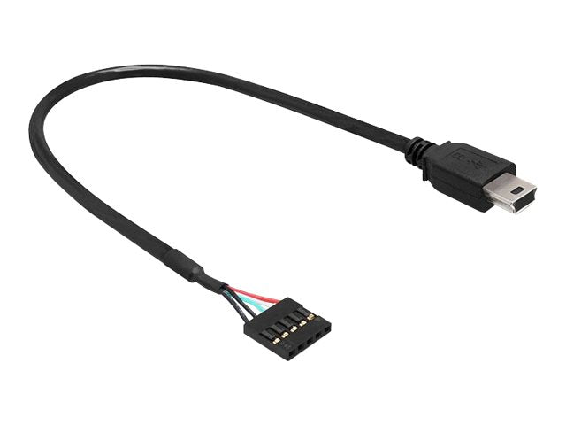 DELOCK Kabel USB 2.0 Pfostenbuchse 2,54 mm Raster 5 Pin > USB 2.0 Typ-Mini Stecker 30cm - Vorderansicht