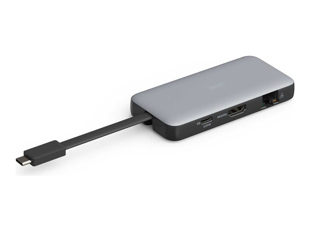 DIGITUS USB-C Travel Docking Station 7-Port Vorderansicht