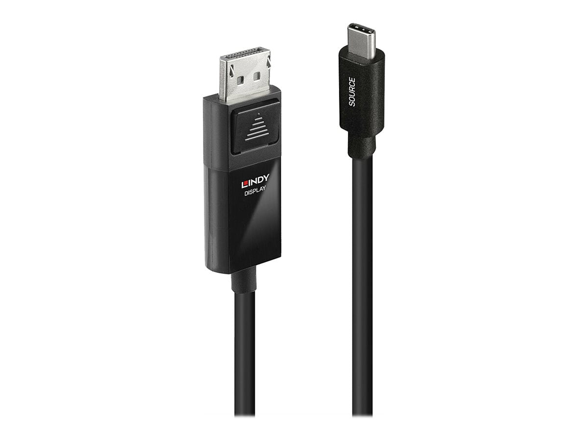LINDY 1m USB Typ C an DP 8K60 Adapterkabel Vorderansicht