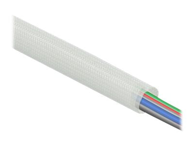 DELOCK Schutzschlauch Glasfasergeflecht 5 m x 4 mm weiss - Verpackung