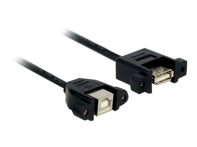 DELOCK Kabel USB 2.0 B Buchse zum Einbau > USB 2.0 A Buchse zum Einbau 0,25 m - Vorderansicht