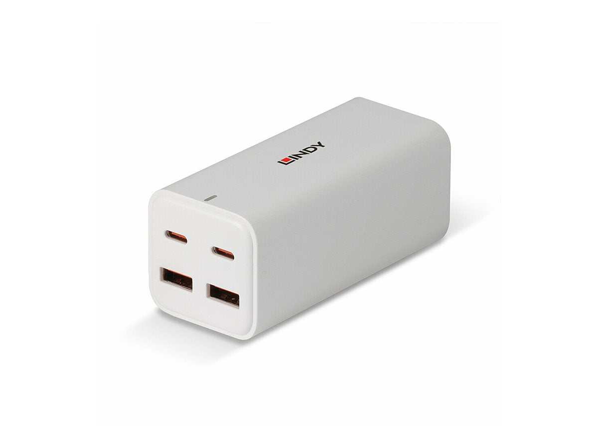LINDY 100W 4-Port USB Desktop GaN Fast Charger Detailansicht