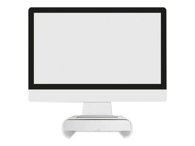DELOCK Monitorständer mit Schublade weiss - Vorderansicht