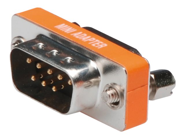 DIGITUS Null Modem Adapter D-Sub9 Metallgehäuse M/F Vorderansicht