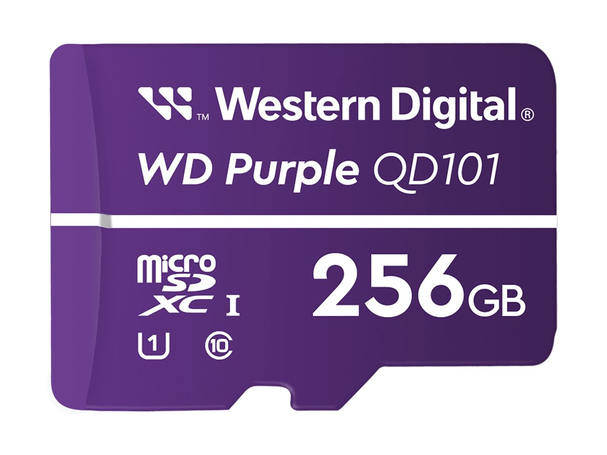 WD Purple 256GB microSDXC Karte Vorderansicht