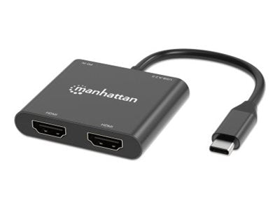 MANHATTAN USB-C auf Dual-Monitor-Adapter Vorderansicht
