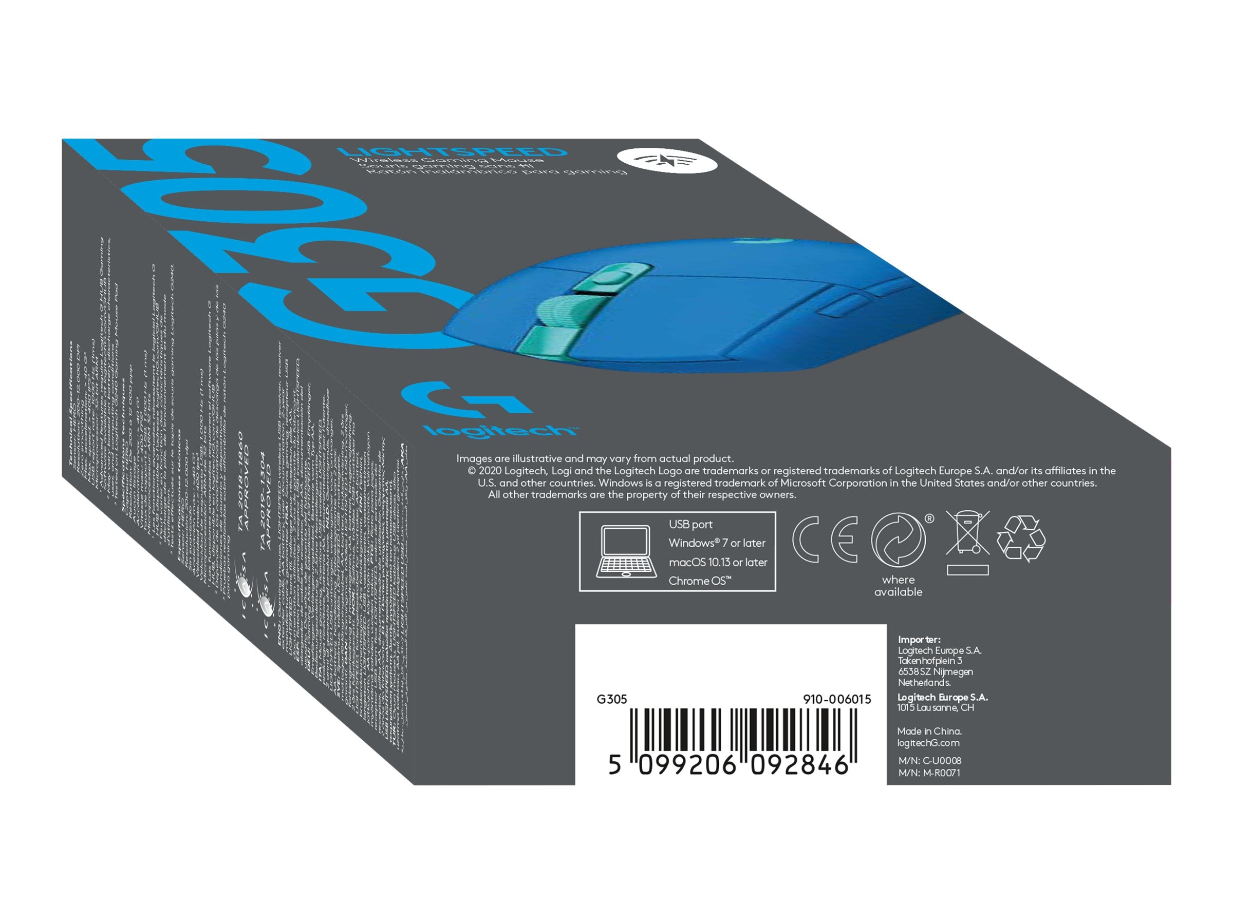 LOGITECH G305 LightSpeed Wireless Gaming Mouse Verpackung
