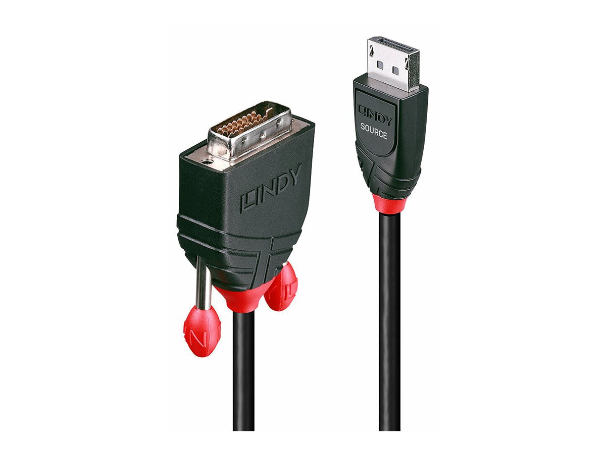 LINDY Kabel DisplayPort/DVI-D 1m DP Stecker an DVI-D Stecker - Verpackung