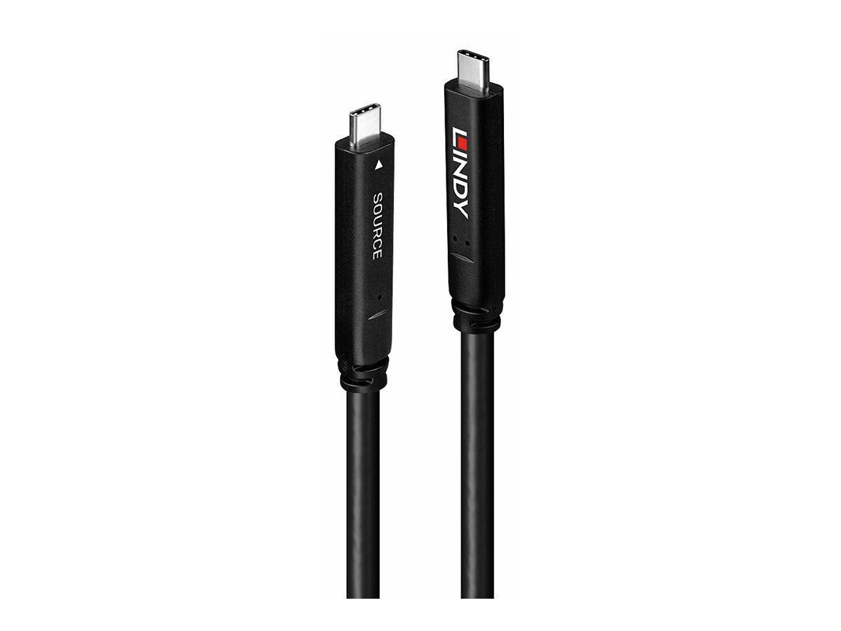 LINDY 8m USB 3.2 Gen 1 and DP 1.4 Type C Hybrid Cable Vorderansicht