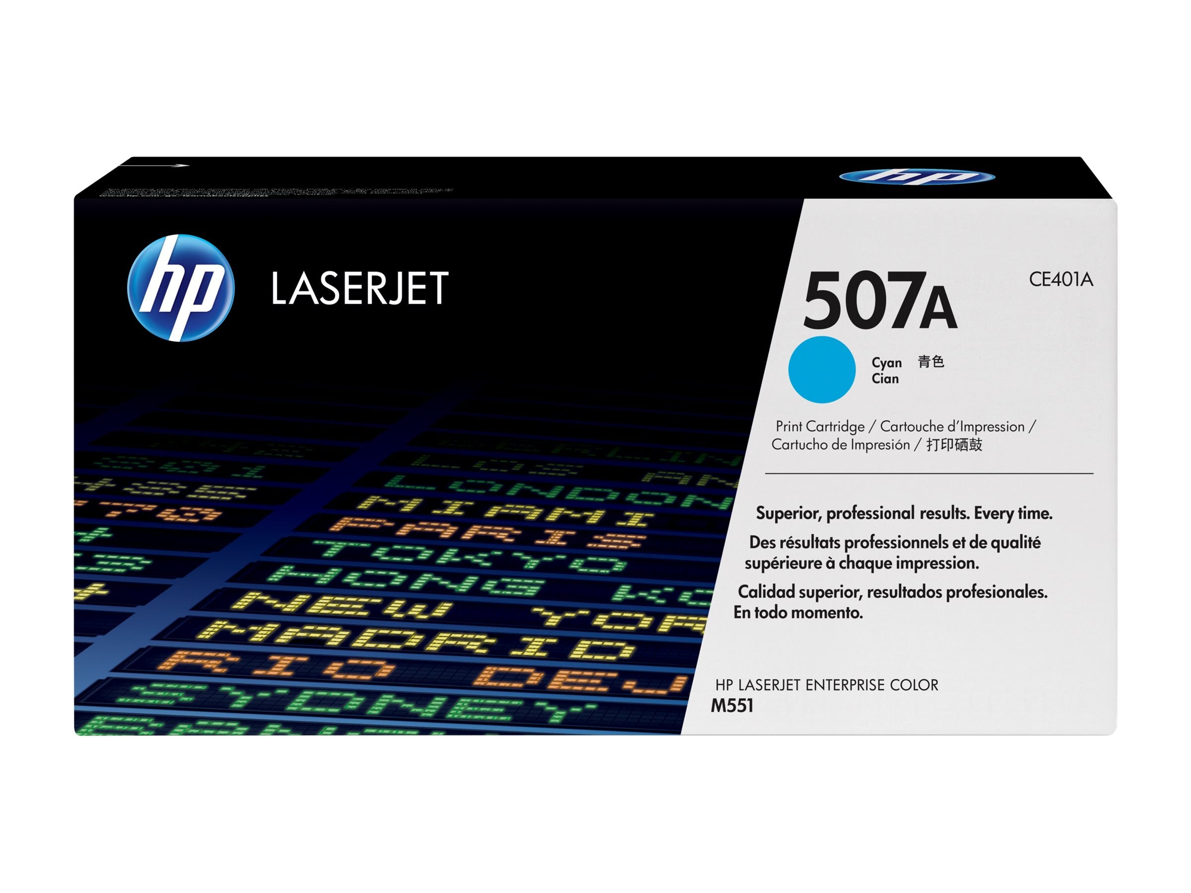 HP 507A Tonerpatrone CE401A cyan Detailansicht
