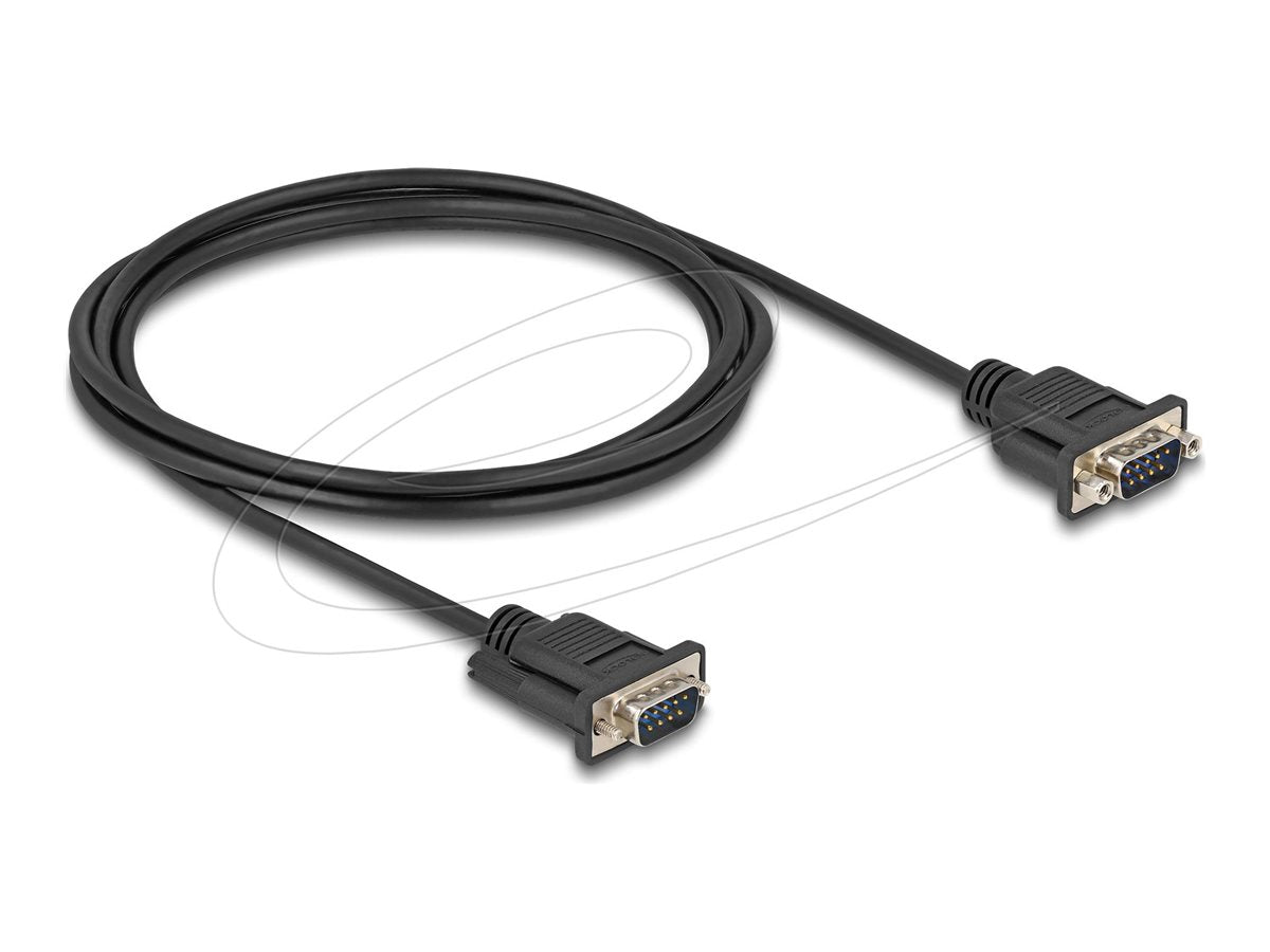 DELOCK Seriell Kabel RS-232 D-Sub9 Stecker zu Stecker 2m - Vorderansicht
