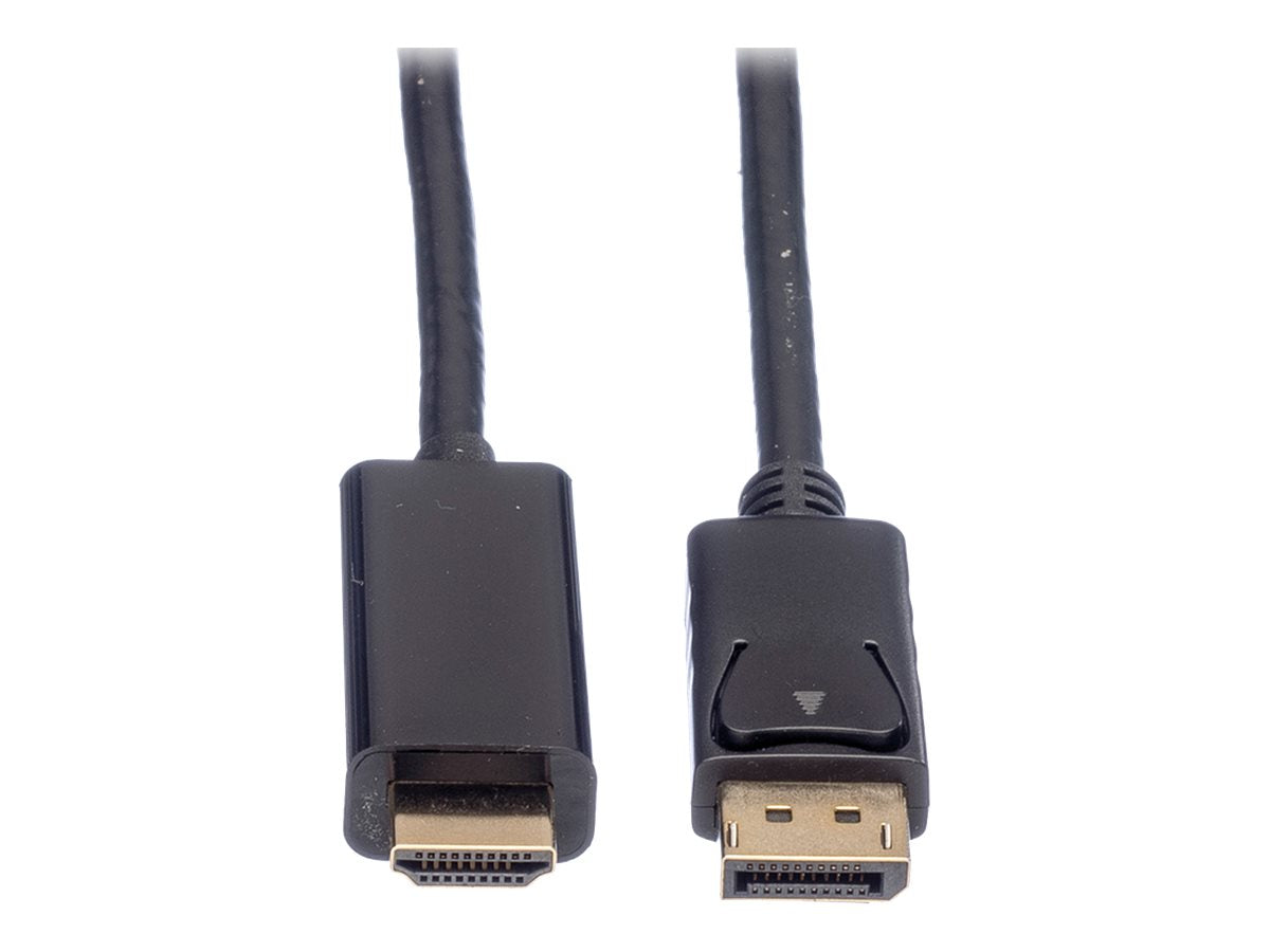 ROLINE DisplayPort Kabel DP - UHDTV ST/ST schwarz 2m Vorderansicht