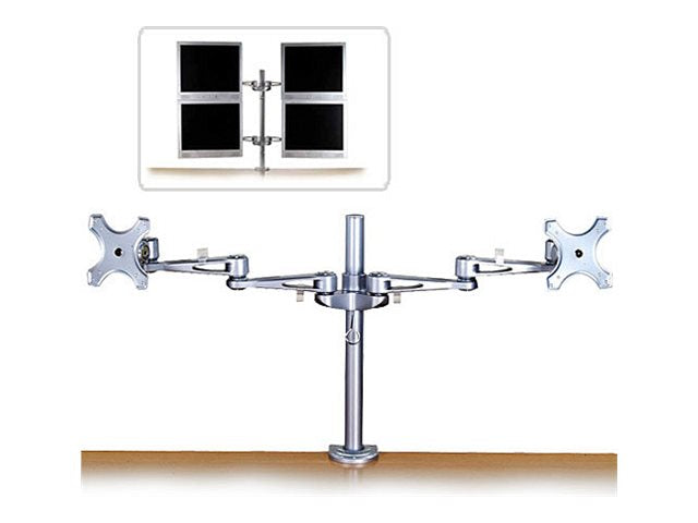 LINDY LCD Dual-Monitorarm modular - Vorderansicht