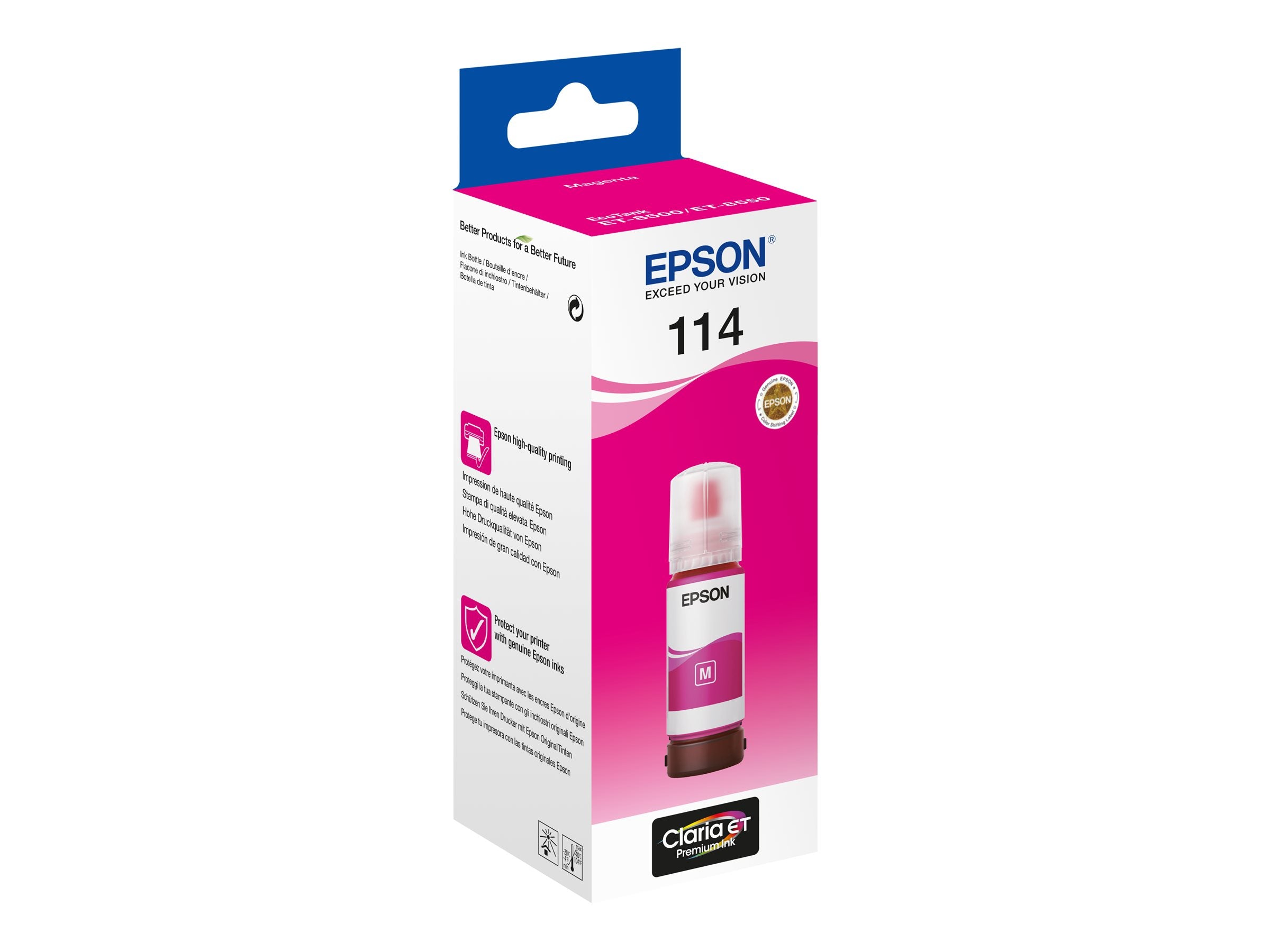EPSON 1LB 114 EcoTank Magenta Nachfülltinte Verpackung