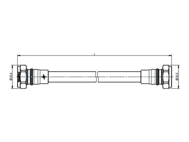 PUC TELEGÄRTNER 7-16 auf 7-16 Feeder Jumper Kabel 1/2z IP68 Stecker-Stecker - Vorderansicht