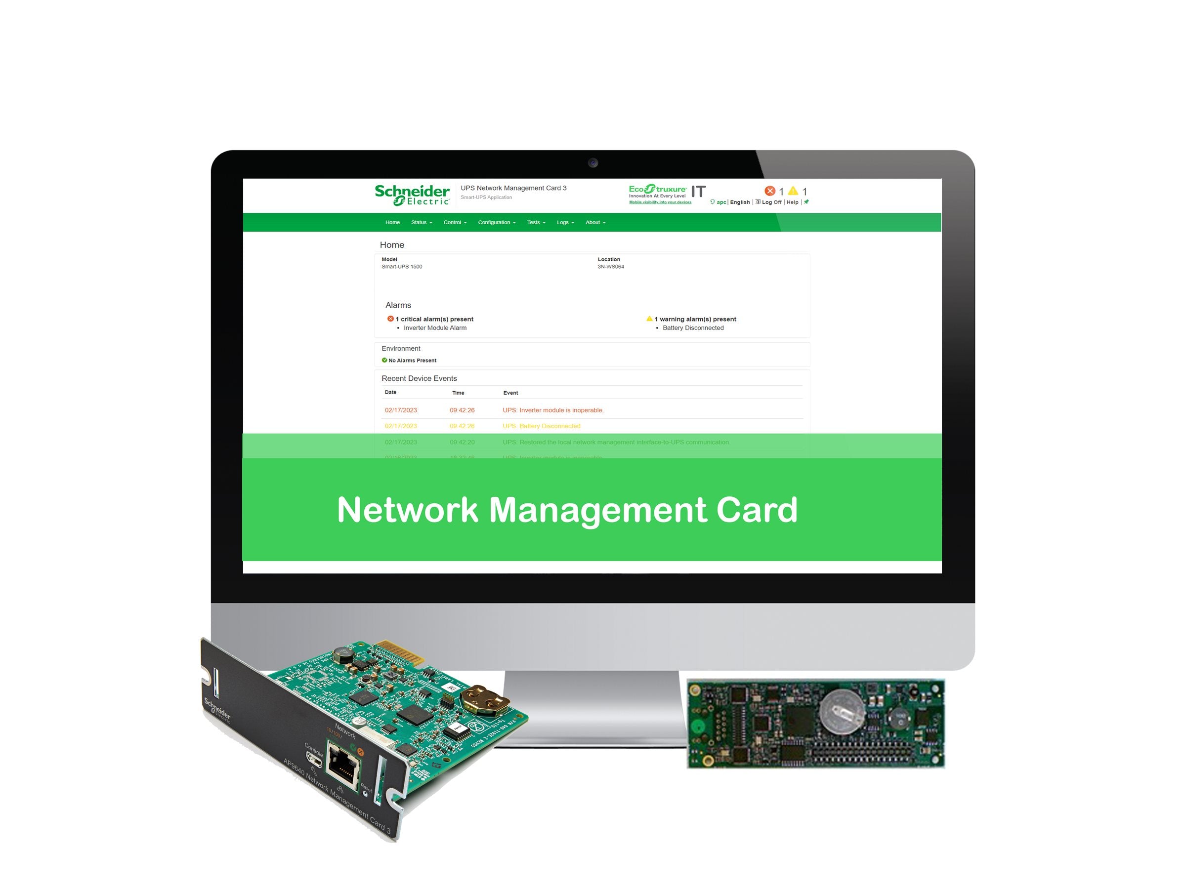 APC Single Phase Easy UPS Network Management Card Verpackung