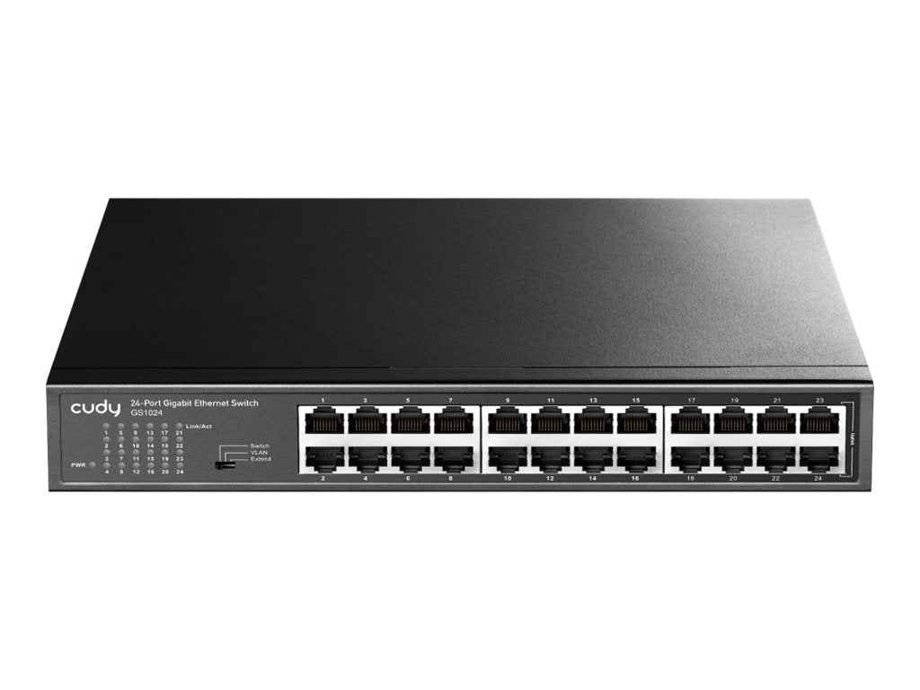 CUDY GS1024 24-Port Gigabit Metall Switch Vorderansicht