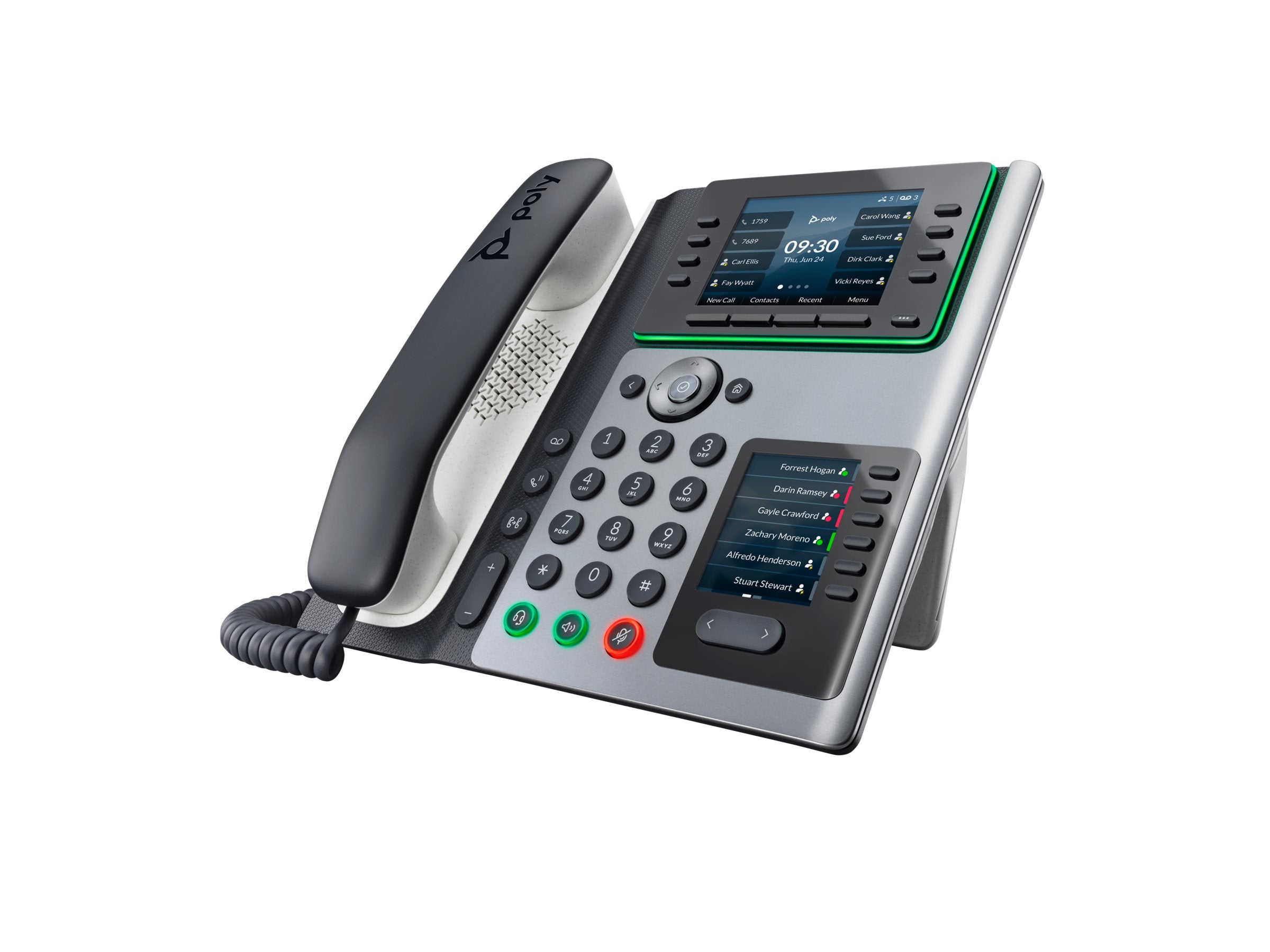 HP Poly Edge E400 VoIP-Telefon Vorderansicht