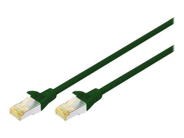 DIGITUS CAT 6A S-FTP Patchkabel Cu LSZH AWG 26/7 15m Grün - Vorderansicht