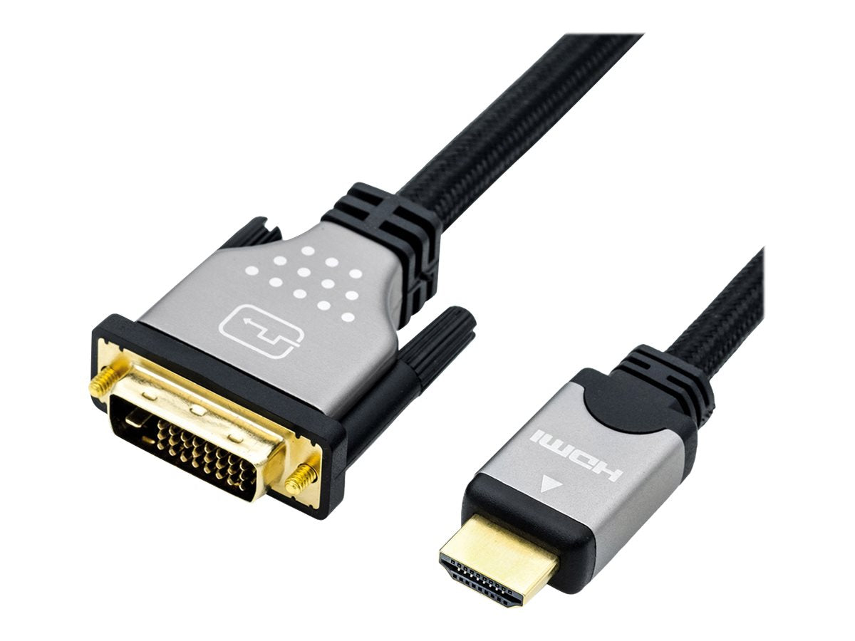 ROLINE Monitorkabel DVI - HDMI 7,5m Vorderansicht