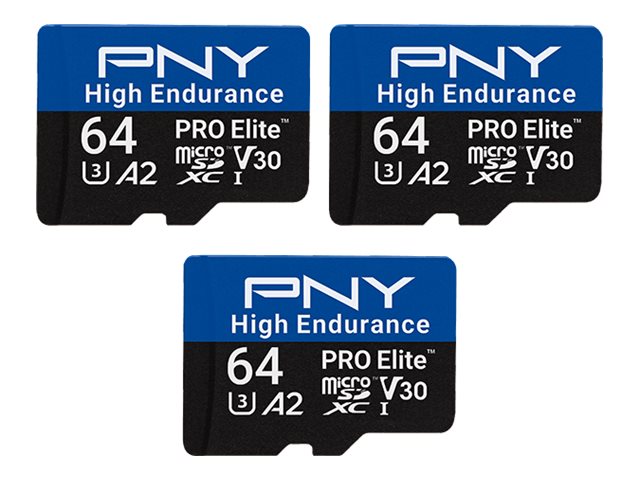PNY microSD Pro Elite High Endurance 64GB Vorderansicht
