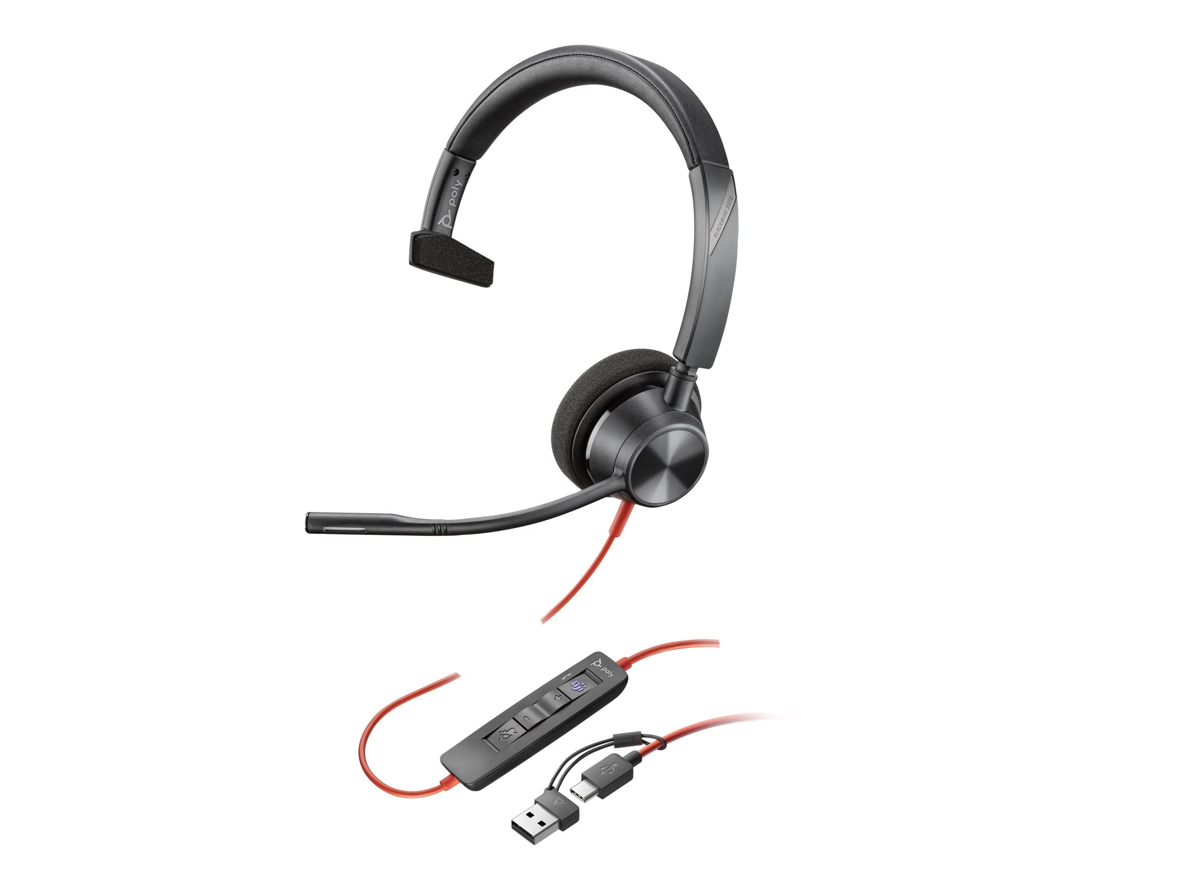 HP Poly Blackwire 3310 Headset Vorderansicht