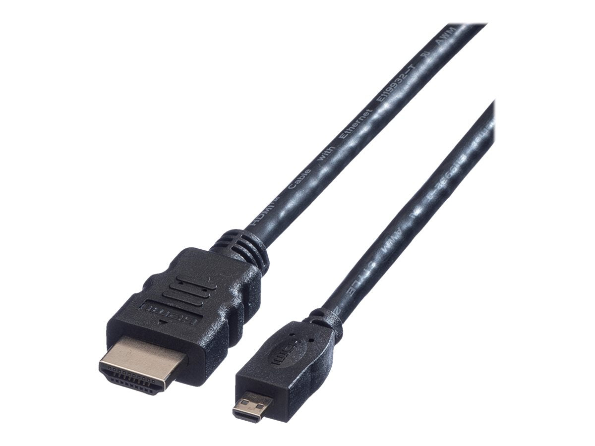 VALUE HDMI High Speed Kabel mit Ethernet HDMI A ST - Micro HDMI ST 2m Verpackung
