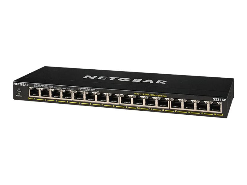 NETGEAR 16-Port Gb PoE+ Flex Switch Rückansicht
