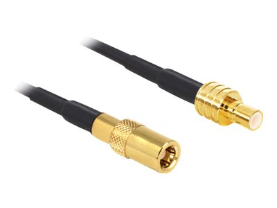 DELOCK Antennenkabel SMB Stecker > SMB Buchse RG-174 0,5m - Vorderansicht