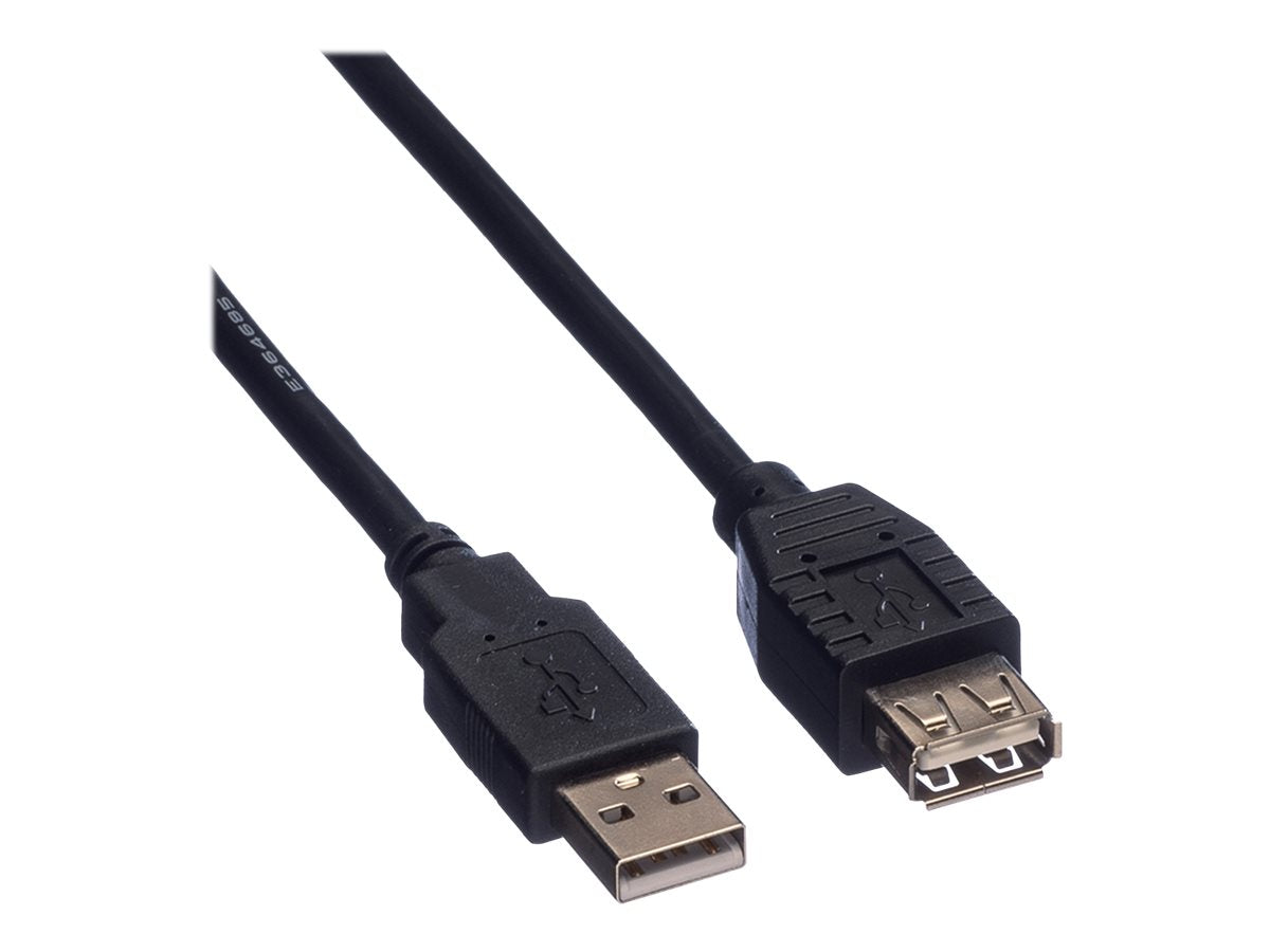 ROLINE USB 2.0 Kabel Typ A-A ST/BU schwarz 3m - Verpackung