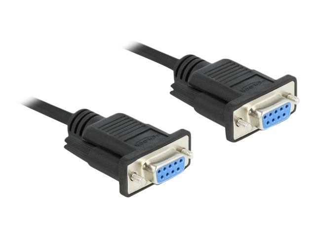 DELOCK Seriell Kabel RS-232 D-Sub 9 Buchse zu Buchse Nullmodem 10m - Vorderansicht