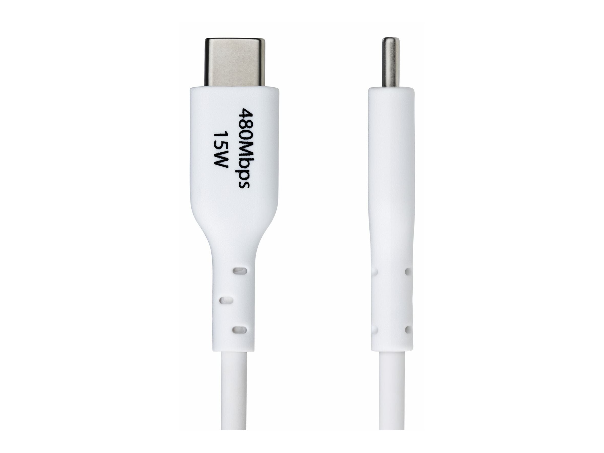 STARTECH.COM 1m USB-A auf USB-C Ladekabel USB-A auf Typ-C Schnellladekabel 3A USB 2.0 Datenubertragung Weiss