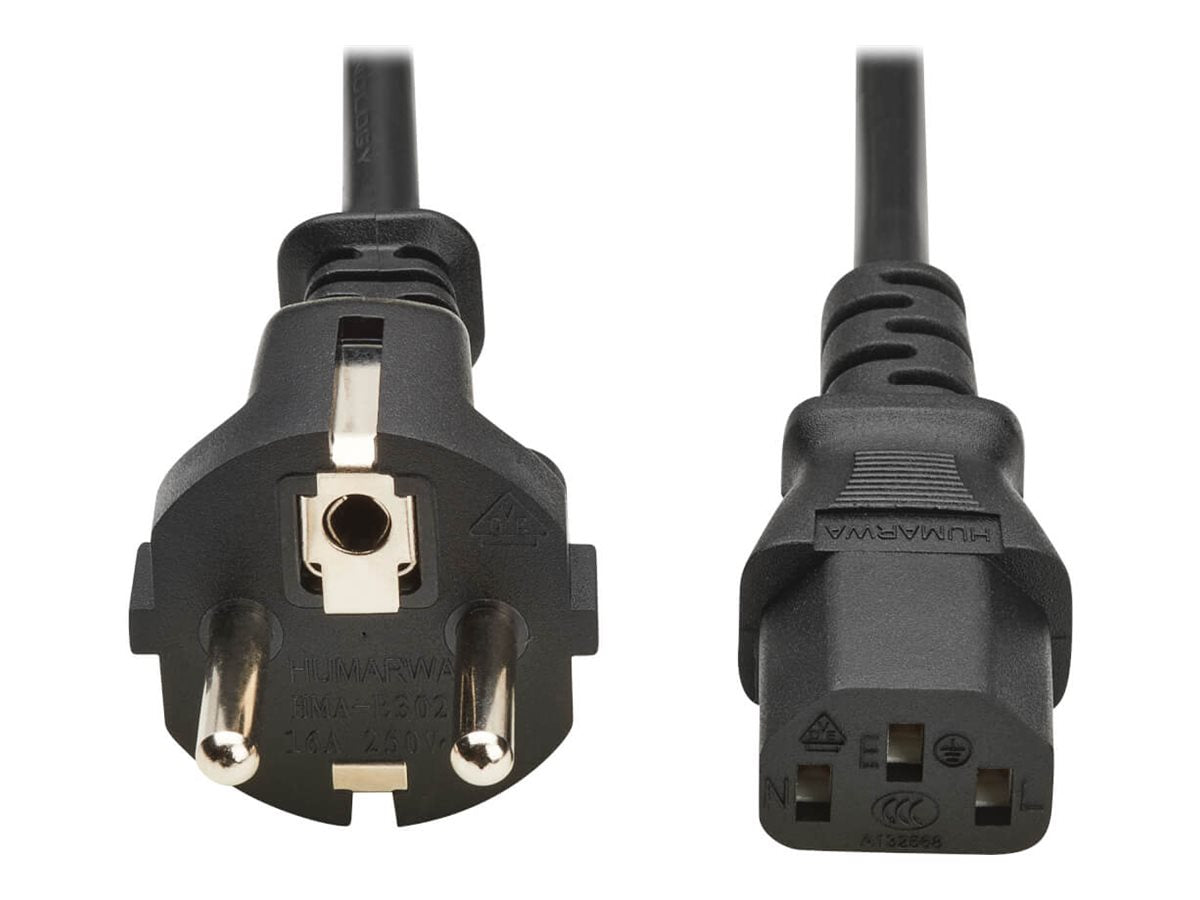 EATON TRIPPLITE Stromkabel CEE 7/7m zu IEC 60320 C13 - Vorderansicht