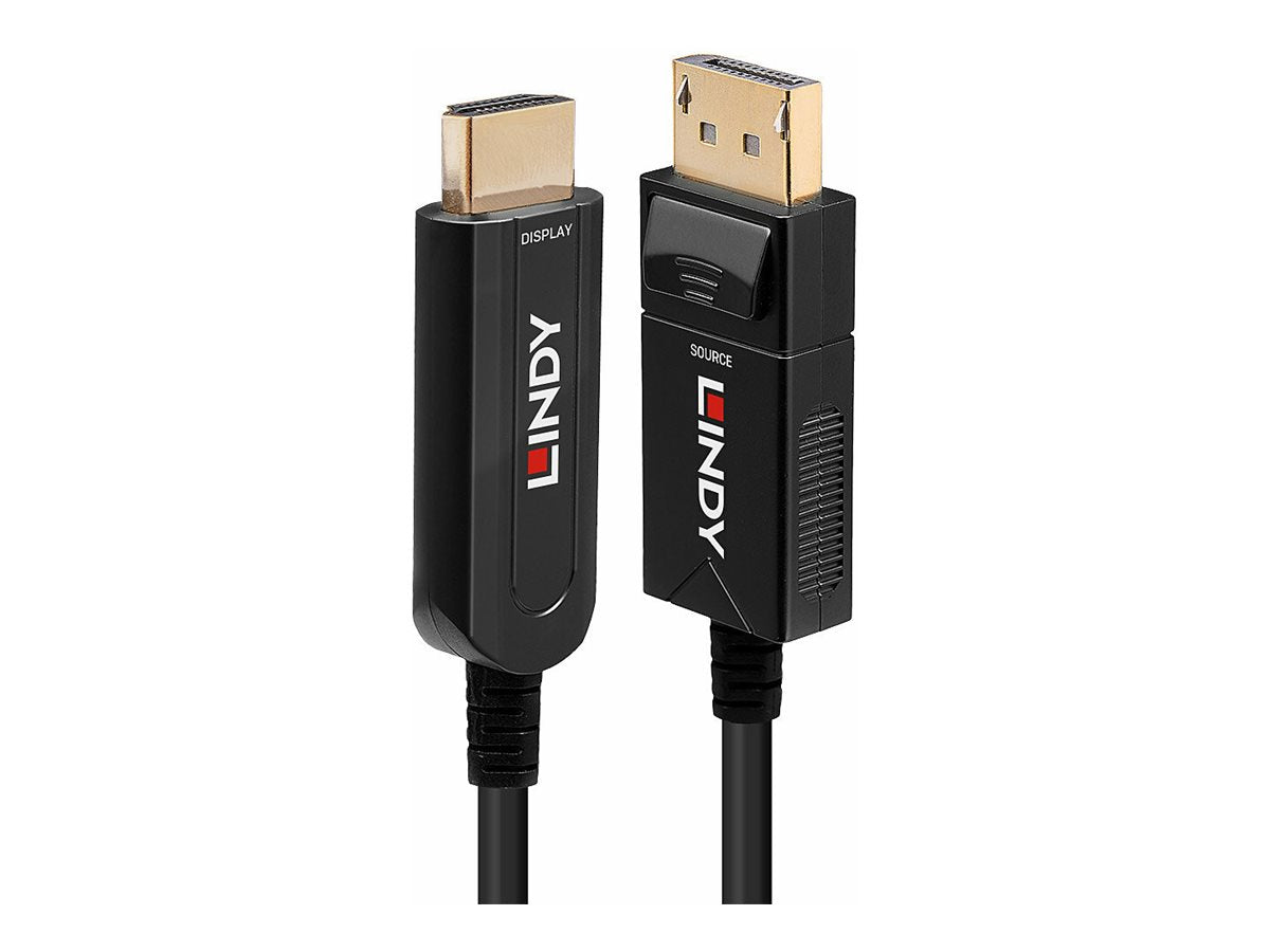 LINDY 30m Fibre Optic Hybrid DisplayPort 1.2 an HDMI 18G Kabel - Vorderansicht