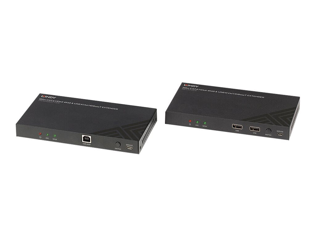 LINDY 100m Cat.6 HDMI 4K60 HDBaseT KVM Extender Vorderansicht