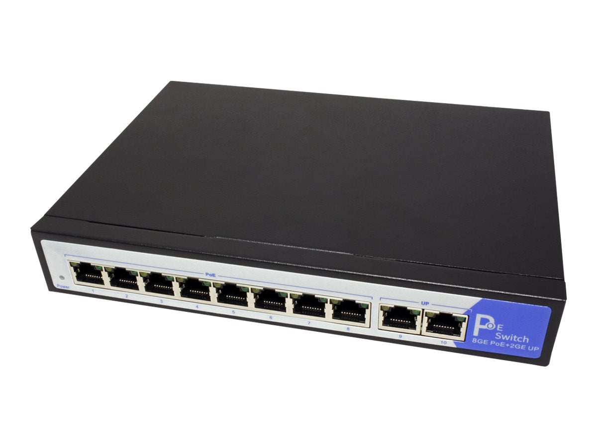 VALUE PoE+ Gigabit Ethernet Switch 8+2 Ports Vorderansicht