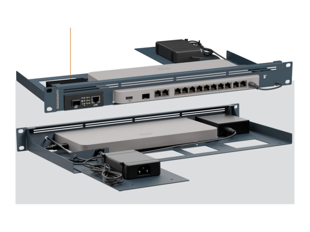RACKMOUNT Meraki MX68 w/ Media Convertor - Vorderansicht