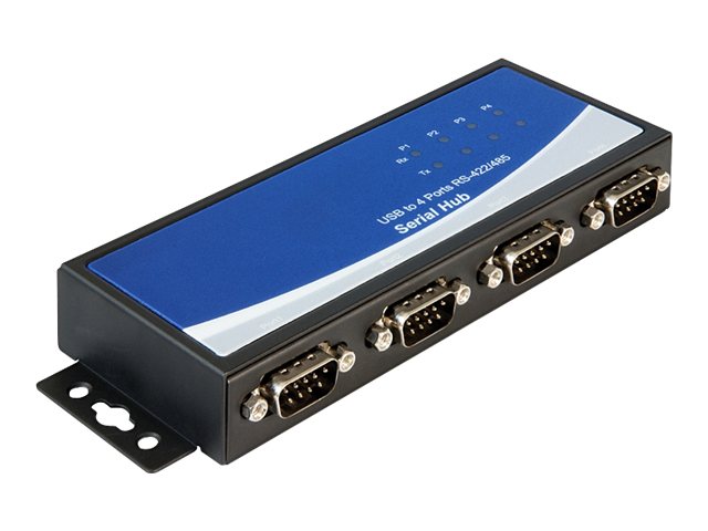DELOCK Adapter USB 2.0 zu 4 x RS422/485 Seriell Industrie - Vorderansicht