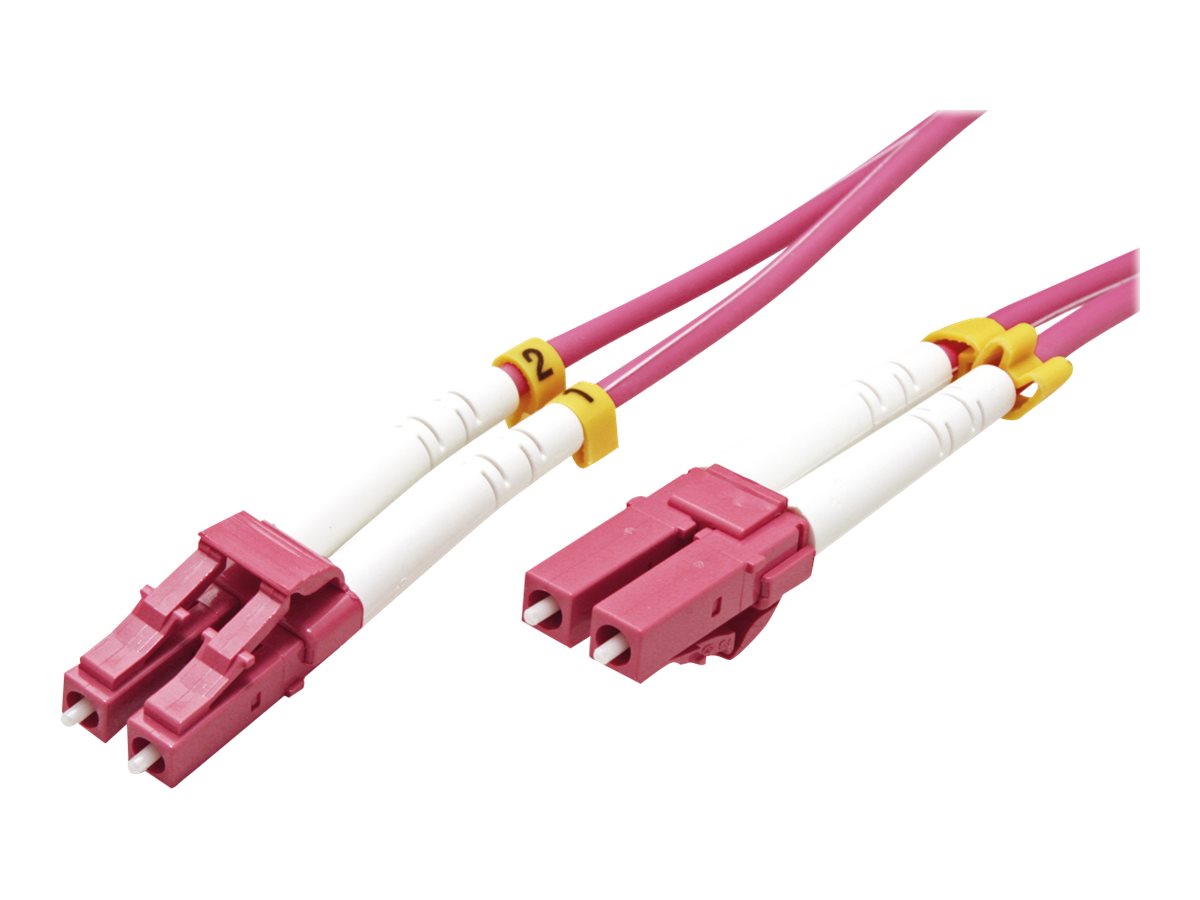 VALUE LWL-Kabel 50/125um OM4 LC/LC violett 5m - Vorderansicht