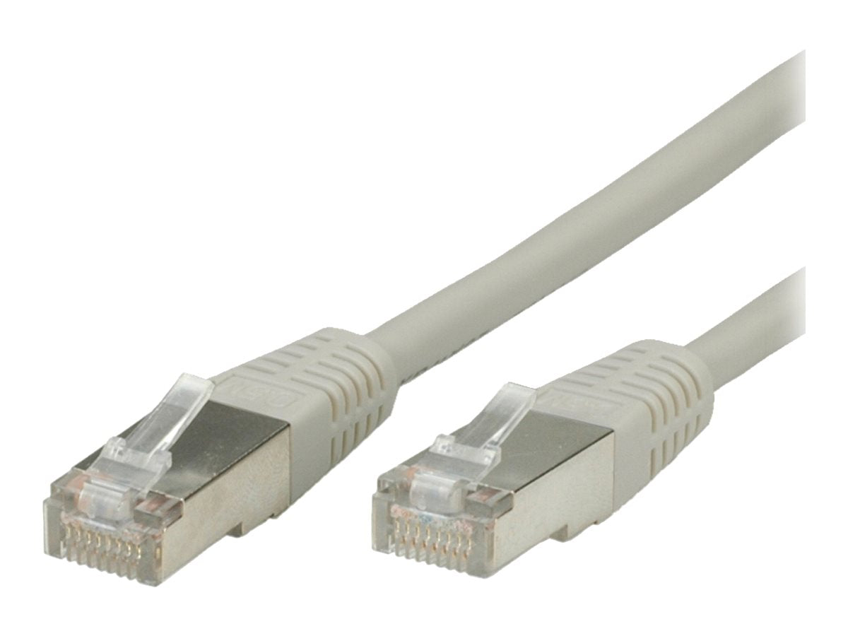 VALUE Patchkabel Kat.6 Class E S/FTP PiMF grau 0,5m Vorderansicht